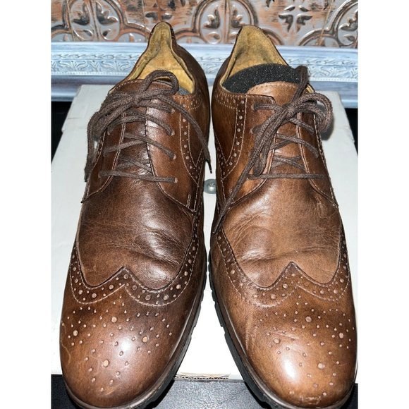 SANDRO MOSCOLONI DERBY WINGTIP Men’s Size 9.5 Made in Brazil - Picture 2 of 11